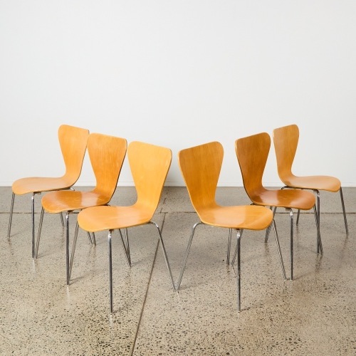 A Set of Six Series 7 Replica Chairs
