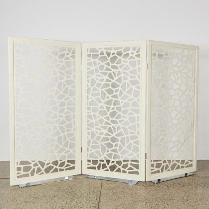 A Set Of Three Moucharabieh Leather Screens designed by Jean-Marie Massaud for Poltrona Frau