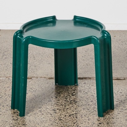 A Kartell Side Table in British Racing Green