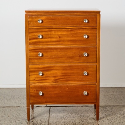 A Mid Century Mahogany Tallboy