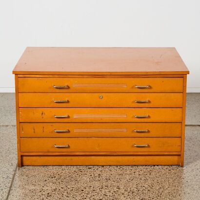 A Set of Mid Century Plan Drawers