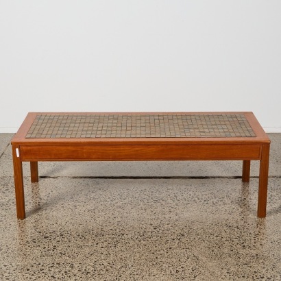 A Vintage Tile Topped Coffee Table