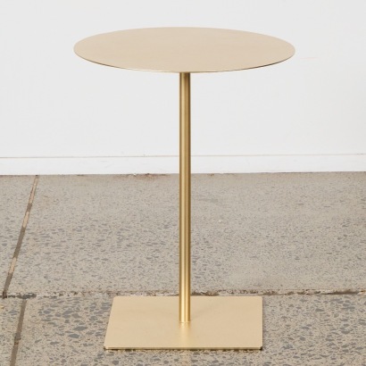 A Minimal Gold Metal Side Table