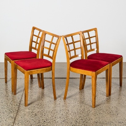 A Set of Four Mid-Century Dining Chairs by Thonet
