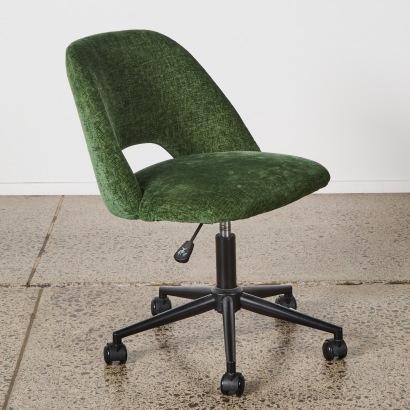 A Green Fabric Desk Chair
