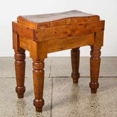 A Large Antique Butcher's Block