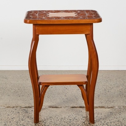 An Antique Kauri Carved Side Table