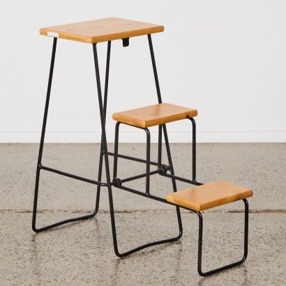 A Solid Wood Foldover Step Stool