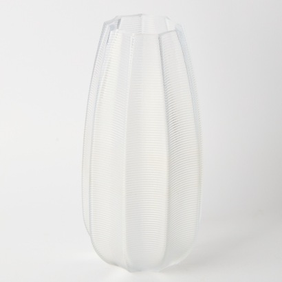 A Modernist Congrui Ridged Art Glass Vase