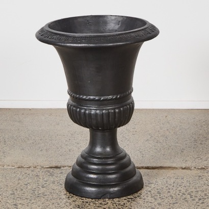 A Large Black Terracotta Urn AF