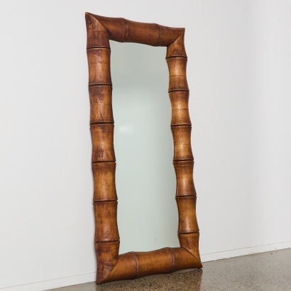 A Balinese Faux Bamboo Mirror