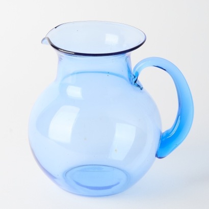 A Vintage Blue Glass Jug