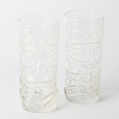 A Pair Of Vintage "Tiki" Bar Glasses