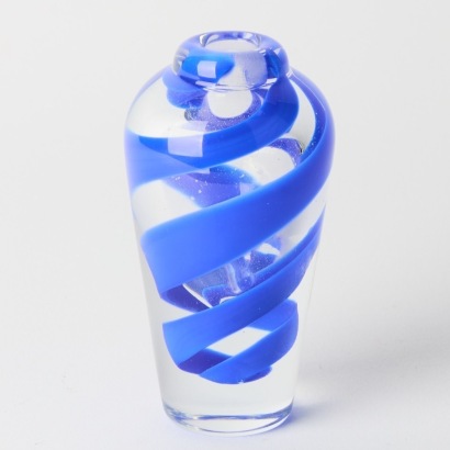 A Signed Miniature Art Glass Vase