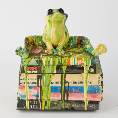 An Abstract Frog Mixed Media Work by David Boyle