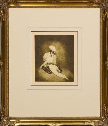 NORMAN LINDSAY Desire Facsimile Etching