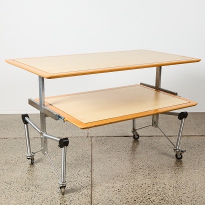 A Custom-Made Industrial Display Shelf on Castors