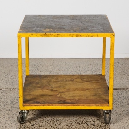 A Vintage Workshop Trolley Bench