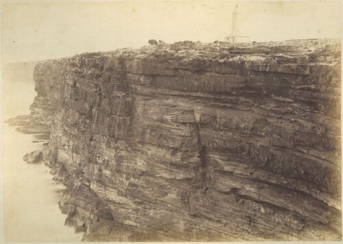 NICHOLAS JOHN CAIRE The Cliffs at South Head, with Lighthouse