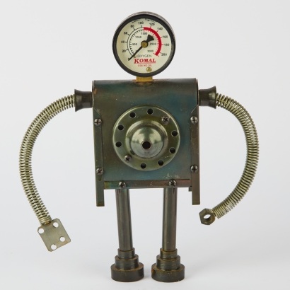 A Steampunk Metal Robot