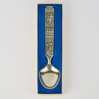 A Konge Tinn Norwegian Serving Spoon in Box