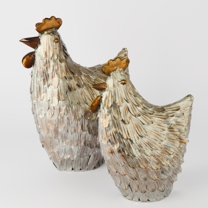 A Pair of Tin Chickens