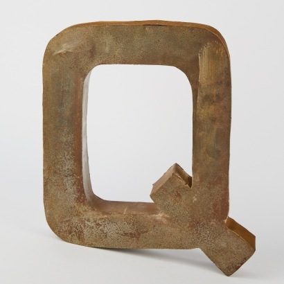 A Tin Letter Q Wall Hanging