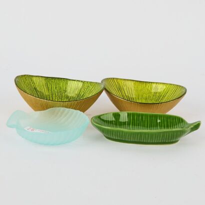 A Group of Glass and Ceramic Dishes