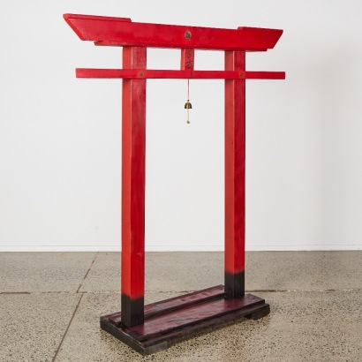 A Japanese Style Torii Gate Garden Feature