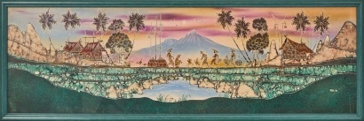A Southeast Asian Batik Textile Artwork