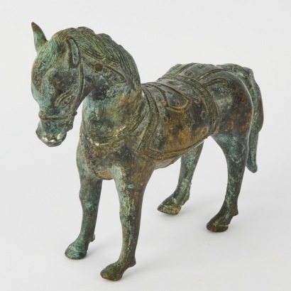 A Bronze Roman-Style Horse Statue