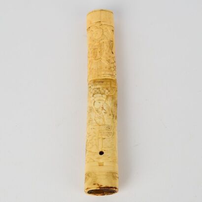 A 20th Century Japanese Bone-carved 'Figural' Tanto