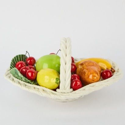 A Vintage Italian Ceramic Art Deco Fruit Basket