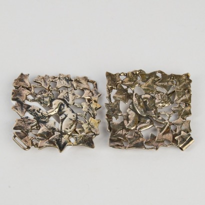An Antique Two Piece Belt Buckle with Cherub Motif