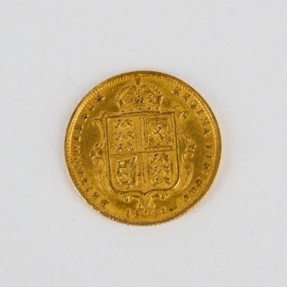 An 1887 Gold Half Sovreign