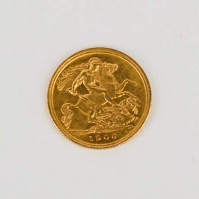 A 1906 Gold Half Sovereign