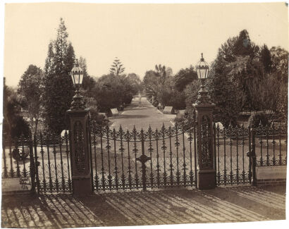 PHOTOGRAPHER UNKNOWN Adelaide: Eingangsthur(sic) zum botanischen Garten (Entrance to Botanic Gardens, Adelaide)