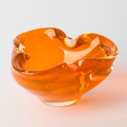 An Orange Murano Glass Vase