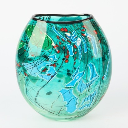 A Keith Grinter Handblown Art Glass Vase