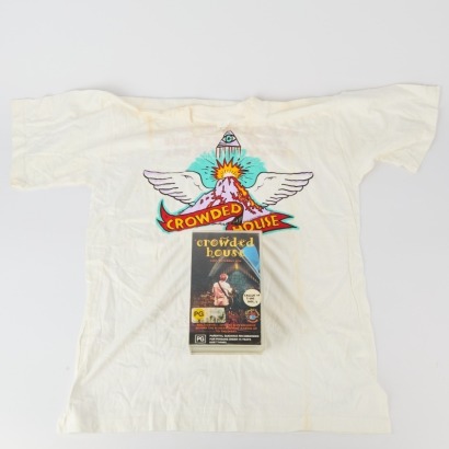 A Crowded House Farewell Tour VHS and T-Shirt