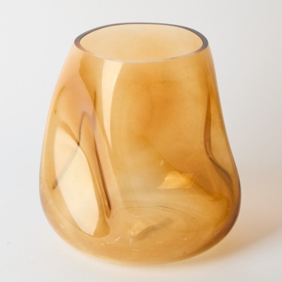 A Mid Century Concaved Glass Vase