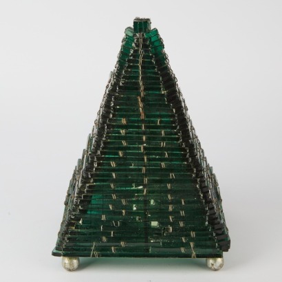 A Vintage French Glass Pyramid Lamp