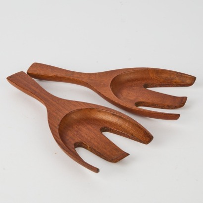 A Pair of Mid-Century Danish Teak Salad Servers