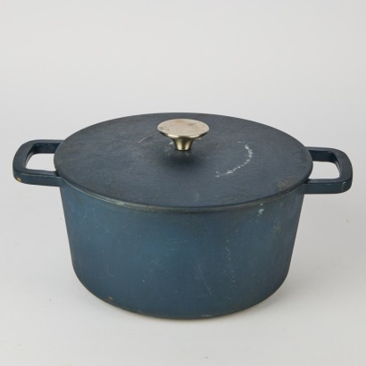 A Large Contemporary Cast-Iron Casserole