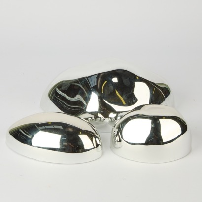 A Trio of Wallhung plastic Silver Decorative Droplets