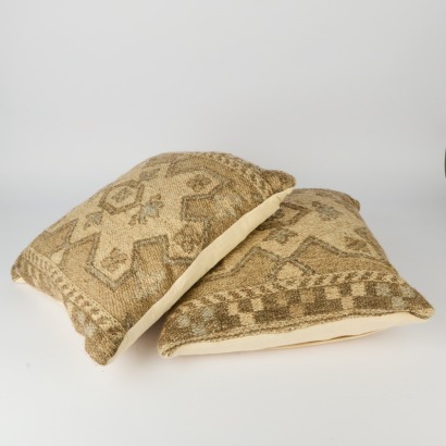 A Pair of Kilum Wool Cushions