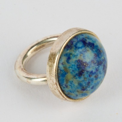 A Sterling Silver and Lapis Ring by Lisa West, Masterworks Gallery