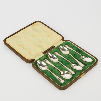 A Set of Six Sterling Silver Teaspoons