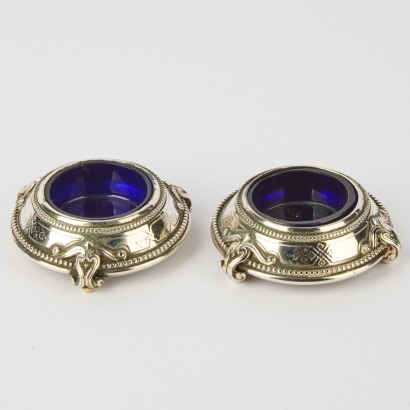 A Pair of Sterling Silver Salt Dishes