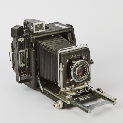 A Busch Pressman Large Format Camera with Sheet Film Holders